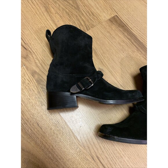 Belle Sigerson Morrison Women's Suede‎ Square Toe Ankle Boots  Sz 7B Black - Picture 13 of 16